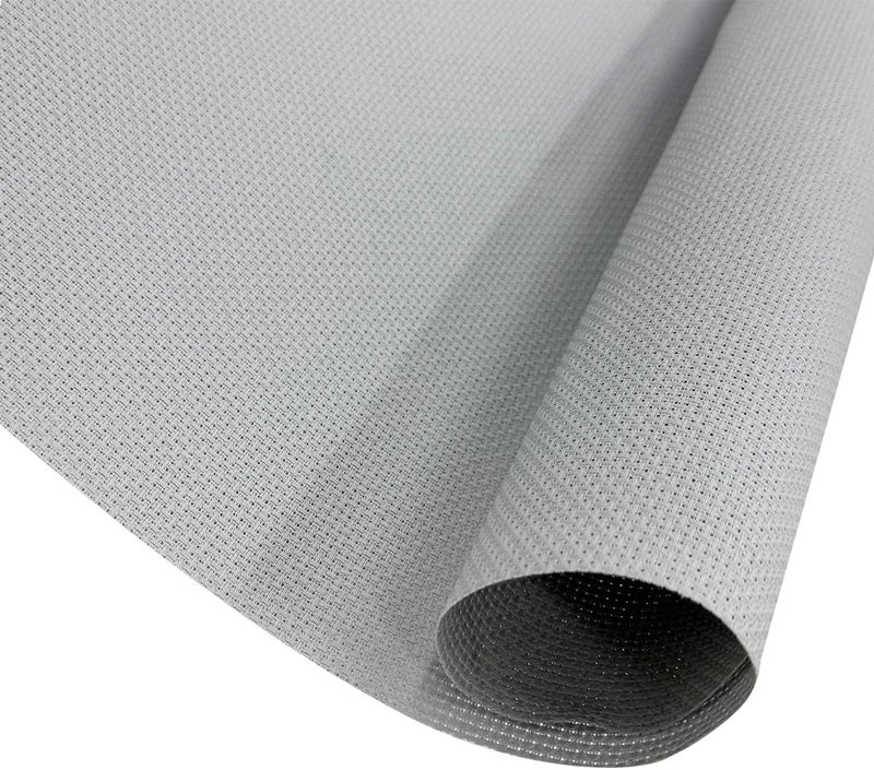 Zhenqing 14CT Aida Cloth - 30x35 Inch Cross Stitch Fabric for Embroidery, Pre-Cut Needlework Material, Acid-Free, Durable Weave(Light Grey) - Image 1